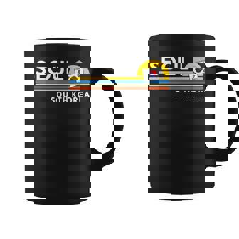 Seoul South Korea Flagintage Retro Souvenirs Taza de café - Regaloses