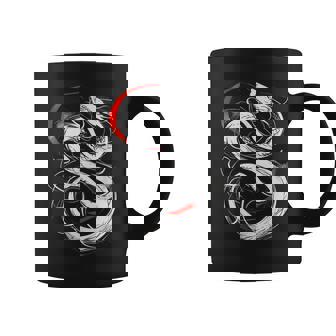 Serpiente Arte Dibujo Animal Amor Abstracto Gráfi Taza de café - Regaloses