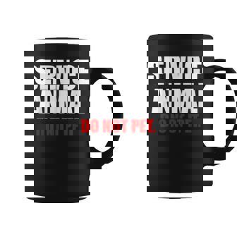 Service Animal Do Not Pet Animal Lover Graphic Print Coffee Mug - Monsterry