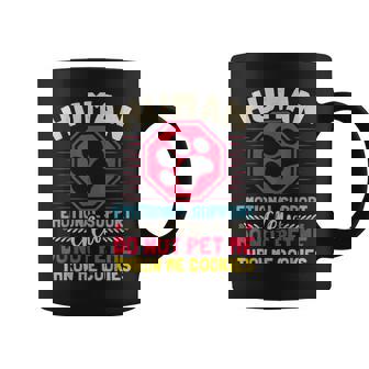 Service Dog Human Emotional Support Crew Do Not Pet Graphic Print Coffee Mug - Monsterry