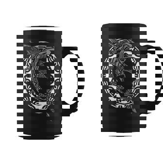 Shark Fish Symbol Haka Culture Maori Tribal Pattern Graphic Print Coffee Mug - Monsterry