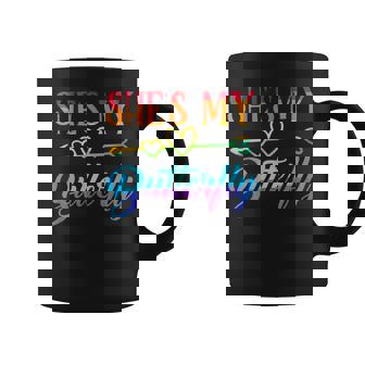 She's My Cupcake Butterfly Matching Lesbian Couple Rainbow Graphic Print Coffee Mug - Monsterry