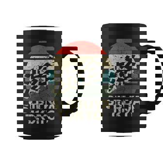 Shibuya Tokyo Japonais Personnage Kanji Circulaire Rétro Coucher De Soleil Tasse - Cadeauxyz