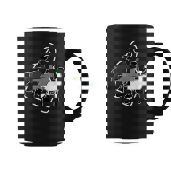 Show Club Lamb With Four Leaf Clovers And Eartags Graphic Print Coffee Mug - Monsterry