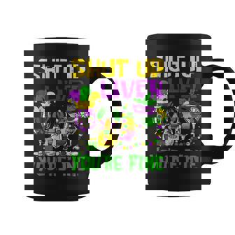 Shut Up Liver You're Fine Mardi Gras Drinking Squad Coffee Mug - Thegiftio UK