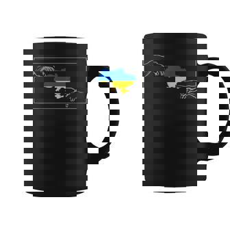 Silueta Bandera Ucraniana Miguel Ángel Manos Ucrania Taza de café - Regaloses