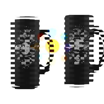 Sistema Solar Planetas Galaxia Niños Niñas Espacio Cuello Taza de café - Regaloses