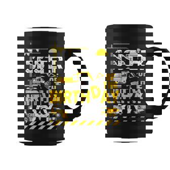 Sister Of The Birthday Boy Construction Worker Bday Party Graphic Print Coffee Mug - Monsterry