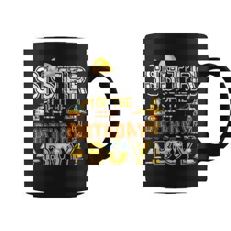 Sister Of The Birthday Construction Worker Boy Crew Party Graphic Print Coffee Mug - Monsterry