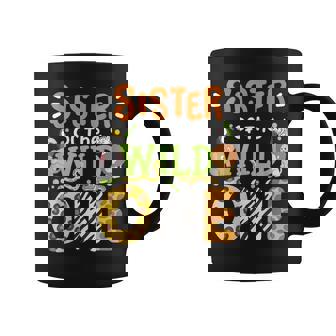 Sister Of The Wild One Kids Boys Safari Zoo Birthday Family Graphic Print Coffee Mug - Monsterry