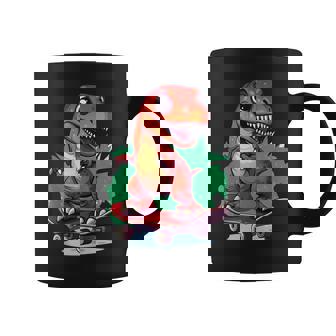 Skateboarding T-Rex Dinosaurios Diseño Niños Y Dinosaurios Sin Mangas Taza de café - Regaloses