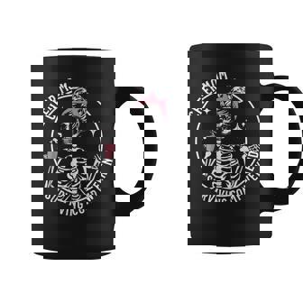 Skeleton Coffee Cheer Mom Surviving Comp Weekend Coffee Mug | Mazezy