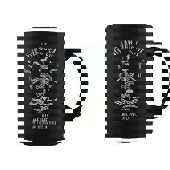 Skeleton Live Laugh Leave Me Alone Dissociate In Peace Graphic Print Coffee Mug - Monsterry