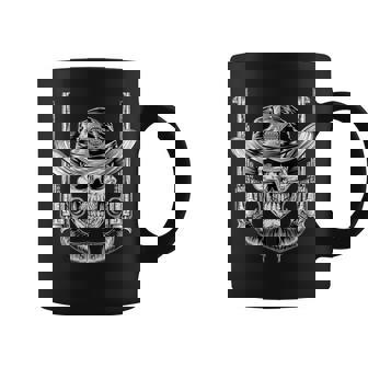 Skull And Guns Skeleton Graphic Print Coffee Mug - Monsterry