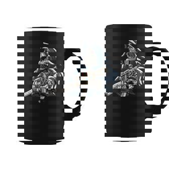 Skull Halloween Skeleton Gun Grim Reaper Sugar Skull Cool Premium Graphic Print Coffee Mug - Monsterry