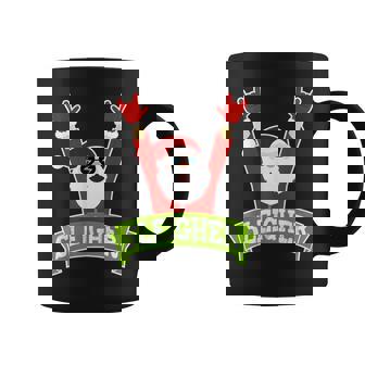 Sleigher Heavy Metal Music Santa Christmas Taza de café - Regaloses