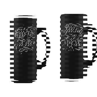 Smile Now Cry Later Tattoo Chicano Lettering Para Es Y Hombres Sin Mangas Taza de café - Regaloses