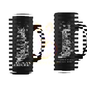 SM's Wild For Africa Apparel Painted Dog Arty African Wild Dog Painting Graphic Print Coffee Mug - Monsterry