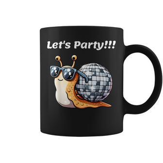 Snail's Disco Lover Groovy Party Snail With Disco Ball Tassen - Geschenkecke