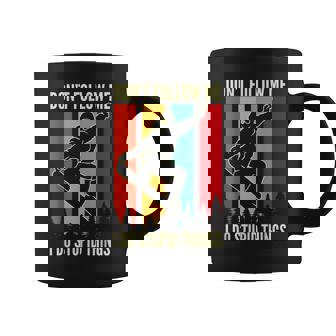Snowboard Don't Follow Me I Do Stupid Things Winter Sports Graphic Print Coffee Mug - Monsterry