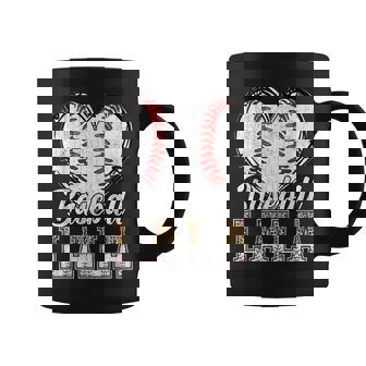 Softball Baseball Lala Heart Leopard Print Mother's Day Coffee Mug | Seseable CA