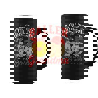 Softball And Baseball Lover Grandma Perfect Mother’S Day Coffee Mug - Seseable