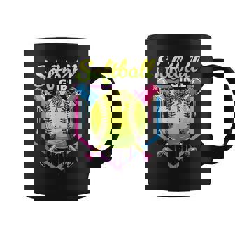 Softball Drip Girls Ice Cream Drip Youth Softball Girl Bow Coffee Mug | Mazezy