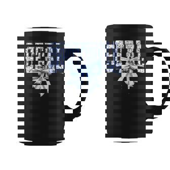 Softball Floral Coquette Bows Game Day Softball Lover Coffee Mug - Thegiftio