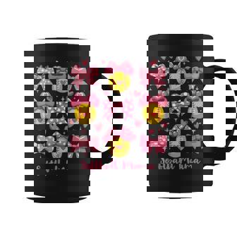 Softball Mama Softball Coquette Bow Softball Mom Coffee Mug | Mazezy