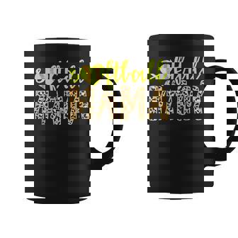 Softball Mama Cute Cheetah Mother's Day Sports Coffee Mug | Mazezy