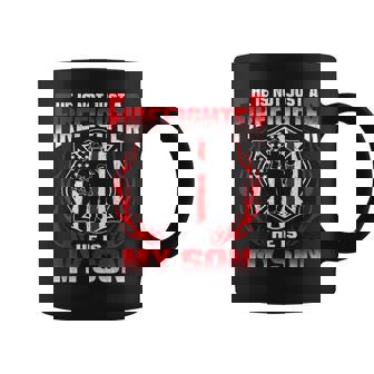 My Son Is A Firefighter Hero Proud Family Fire Mom Dad Coffee Mug - Monsterry