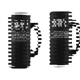 Sorry I I-Dgaf Guitarra Mensaje Oculto Músico Taza de café - Regaloses