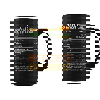 Spaghetti Nutrition Facts 2021 Thanksgiving Christmas Food Graphic Print Coffee Mug - Monsterry