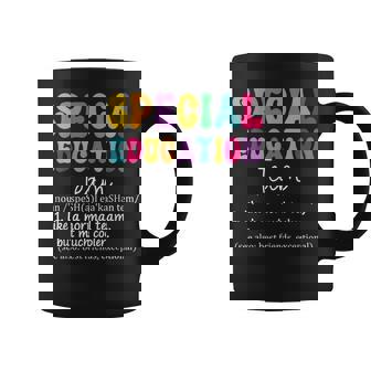 Special Education Team Definition Retro SPED Teacher Crew Graphic Print Coffee Mug - Monsterry