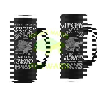 Your Speed Doesn't Matter Forward Is Forward Tortoise Turtle Graphic Print Coffee Mug - Monsterry