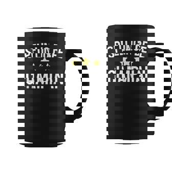 Spelling Bee Champion Misspelled Champion Speller Gag Graphic Print Coffee Mug - Monsterry