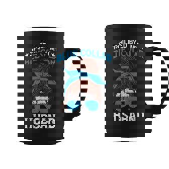 Spoiled By My Blue Collar Husband Graphic Print Coffee Mug - Monsterry