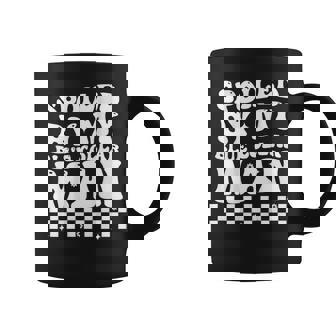 Spoiled By My Blue Collar Man Groovy On Back Graphic Print Coffee Mug - Monsterry