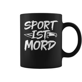 Sport Ist Mord Anti Unsporty Knife Lazy Retro Tassen - Geschenkecke