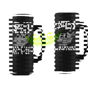 Spread Hap-Pea-Ness Happiness Food Pun Cute Peas Graphic Print Coffee Mug - Monsterry