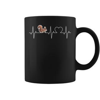 Squirrel Heartbeat Squirrel Ekg Heart Squirrel Tassen - Geschenkecke