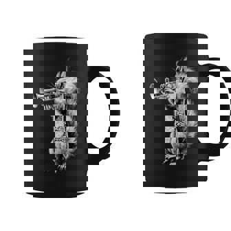 Squirrel Playing Trumpet Trumpeter Instrument Musician Graphic Print Coffee Mug - Monsterry