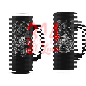 St Louis 314 Red And White Arch Skyline Coffee Mug - Monsterry