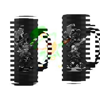 St Patricks Day Dabbing Leprechaun Boys Girls Men Dab Dance Graphic Print Coffee Mug - Monsterry