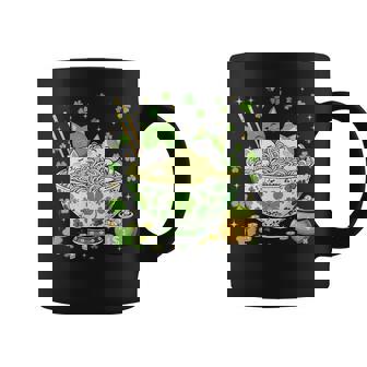 St Patrick's Day Irish Ramen Cats Cute Anime Girls Coffee Mug - Thegiftio UK