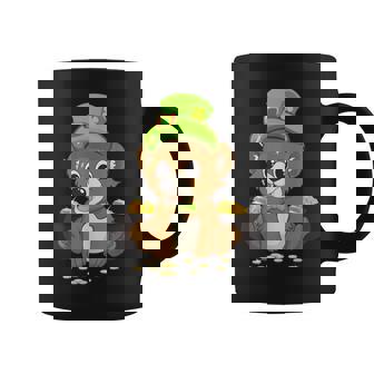 St Patricks Day Lucky Bear Leprechaun Green Shamrock Irish Graphic Print Coffee Mug - Monsterry