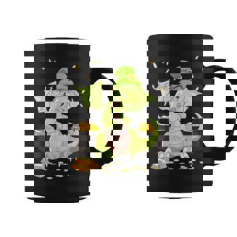 St Patricks Day Lucky Green Dragon Leprechaun Shamrock Irish Graphic Print Coffee Mug - Monsterry