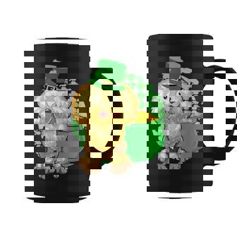 St Patricks Day Lucky Poodle Dog Leprechaun Shamrock Irish Graphic Print Coffee Mug - Monsterry