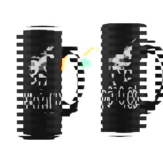 St Patricks Day Unicorn Shirt Pot O Gold Graphic Print Coffee Mug - Monsterry