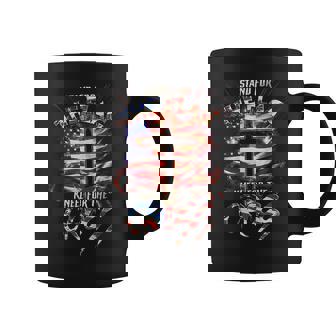Stand For The Flag Kneel For The Cross Flag On Back Graphic Print Coffee Mug - Monsterry
